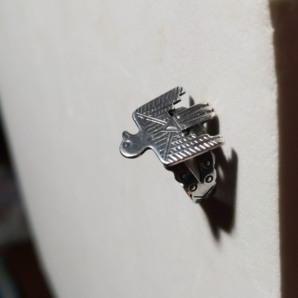 Vintage sterling silver 925 native american thunderbird ring - Picture 2 of 9